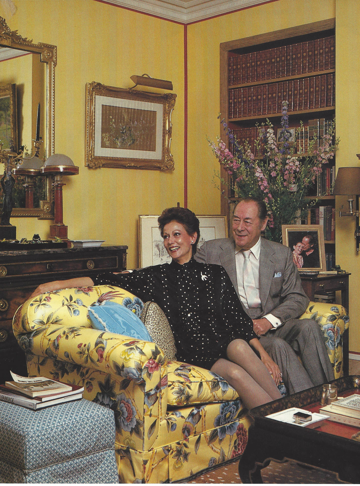 Rex Harrison and His Wife at Their Welcoming Home Wallpaper