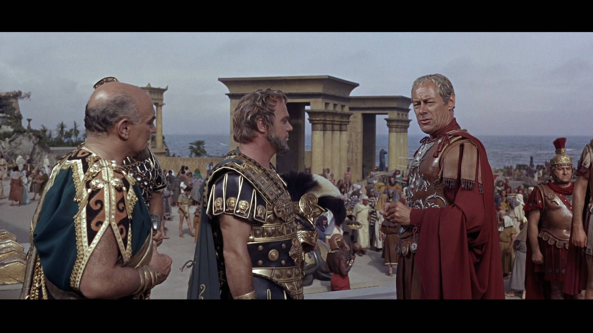 Rex Harrison as Julius Caesar in the Iconic Movie Cleopatra Wallpaper