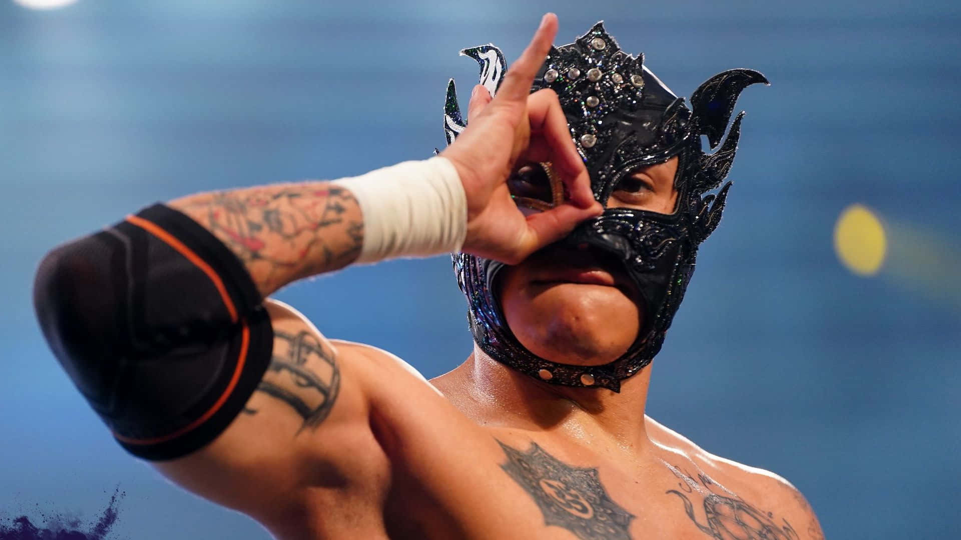 Rey Fenix Wrestler All Black Mask Wallpaper
