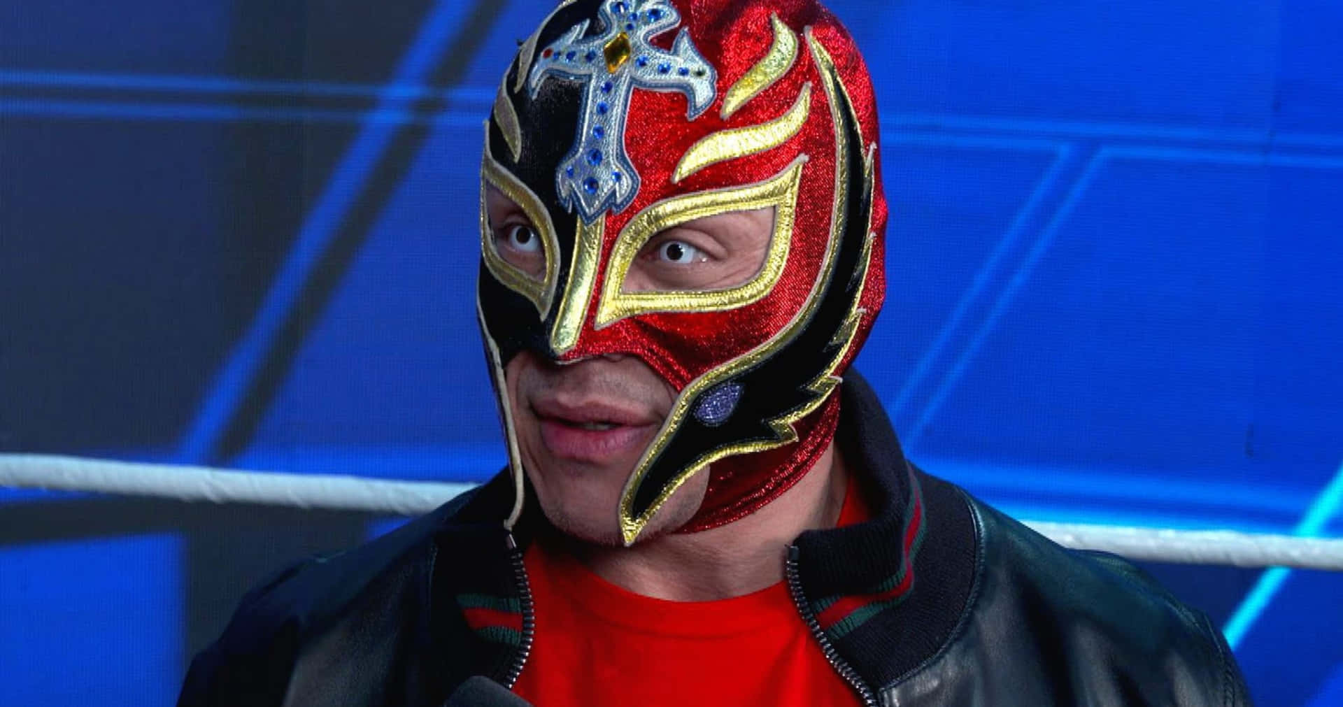 Rey_ Mysterio_ Closeup_in_ Ring_ Gear Wallpaper