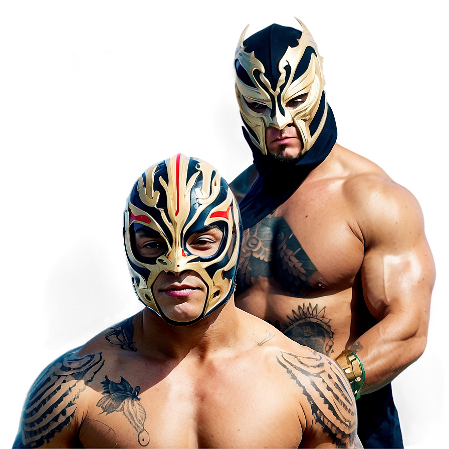 Rey Mysterio Dominik Mysterio Team Up Png Plt PNG