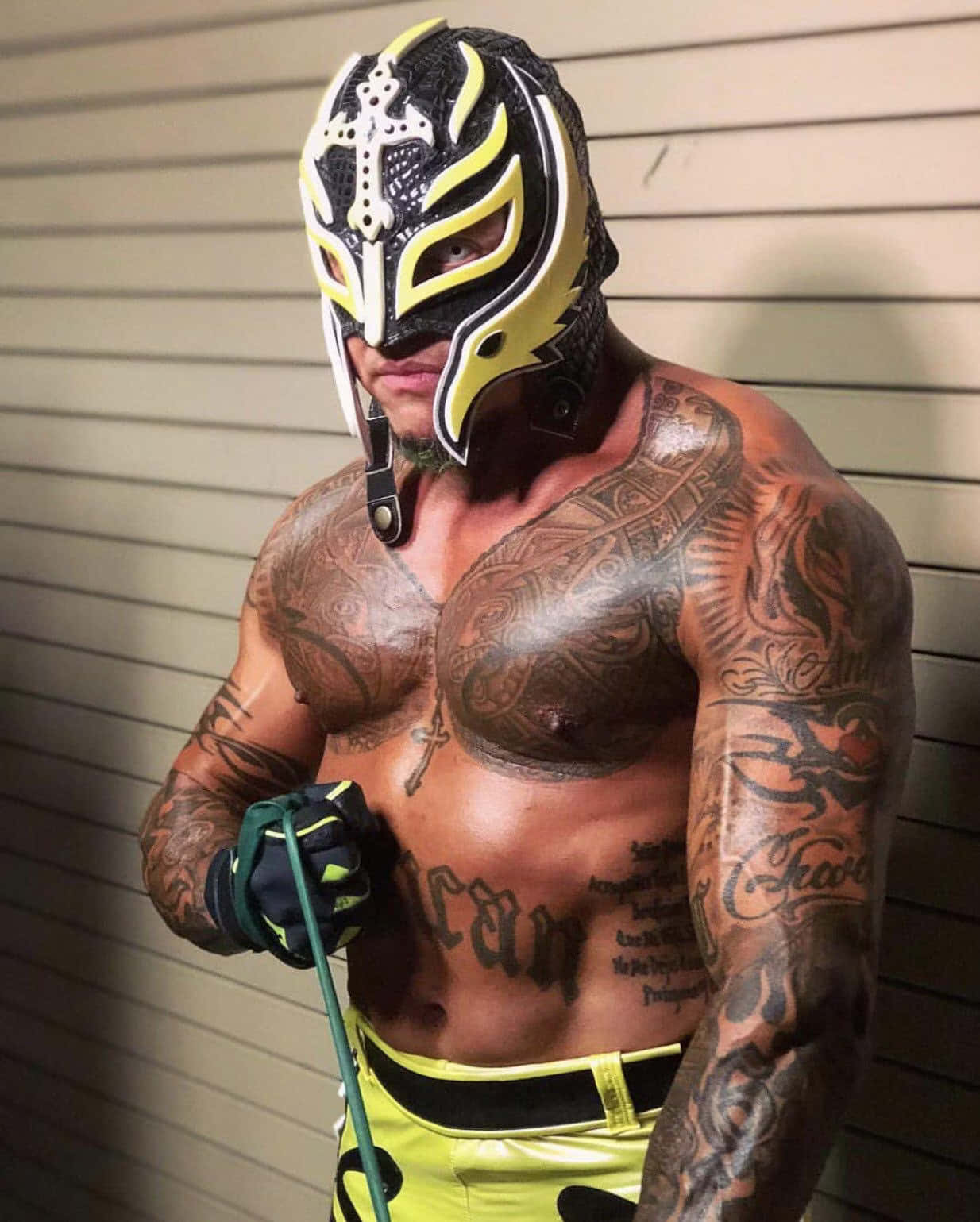 Rey_ Mysterio_ Masked_ Wrestler_ Workout Wallpaper