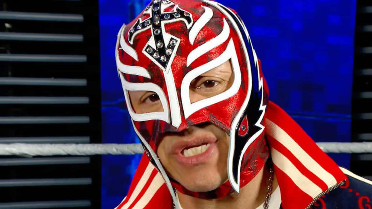 Rey Mysterio Redand White Mask Wallpaper