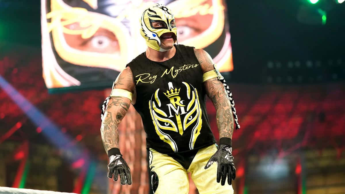 Rey_ Mysterio_ Wrestling_ Arena_ Pose.jpg Wallpaper