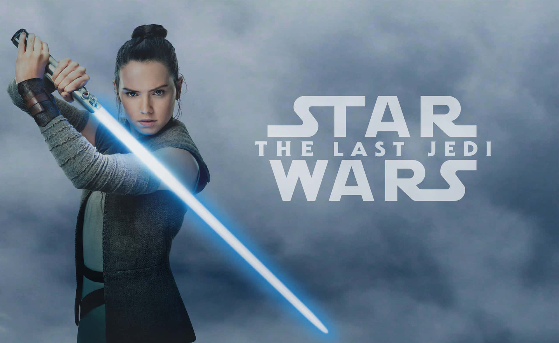 Rey tager et standpunkt mod First Order i en imponerende stjernekrigs karakterer portræt. Wallpaper