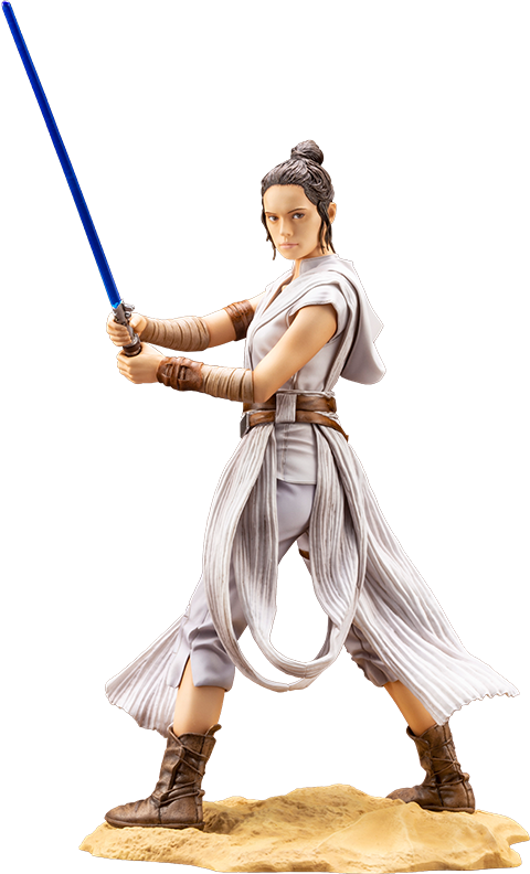 Rey_with_ Lightsaber_ Figure PNG