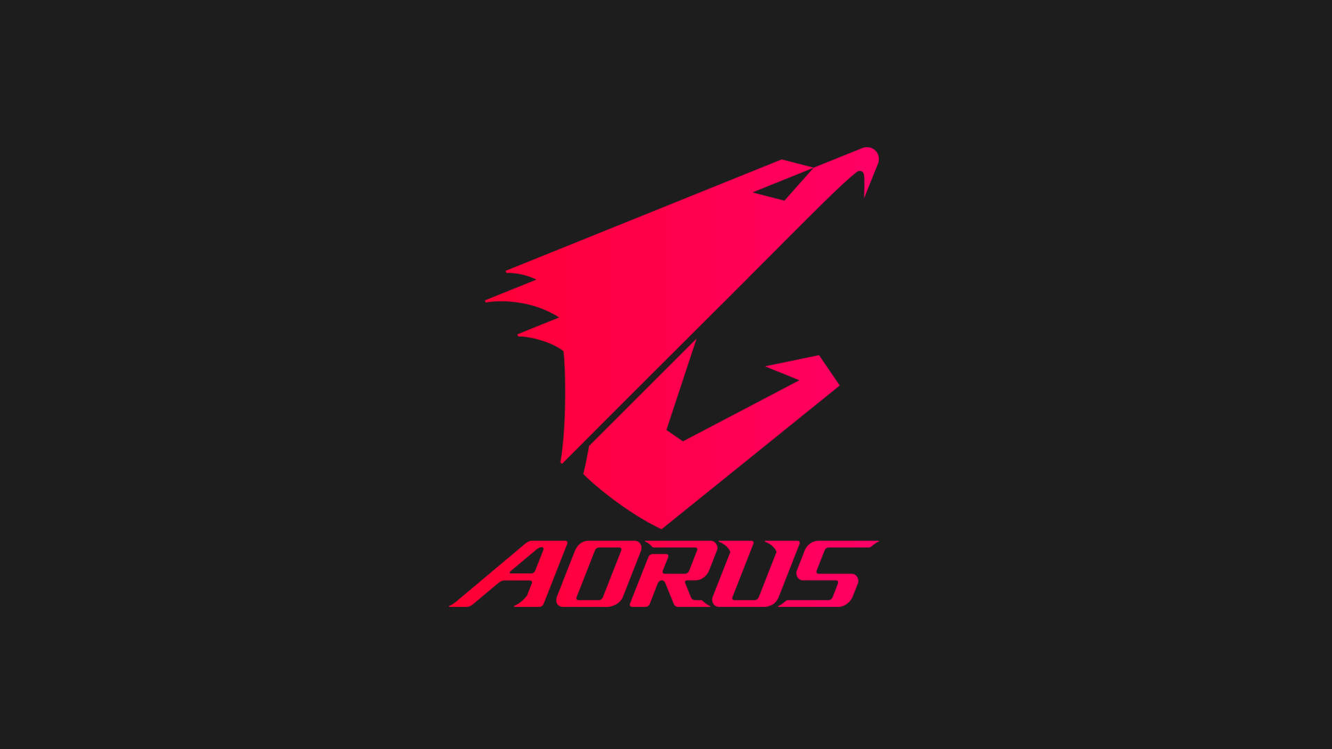 The RGB Aorus Logo in classic black Wallpaper