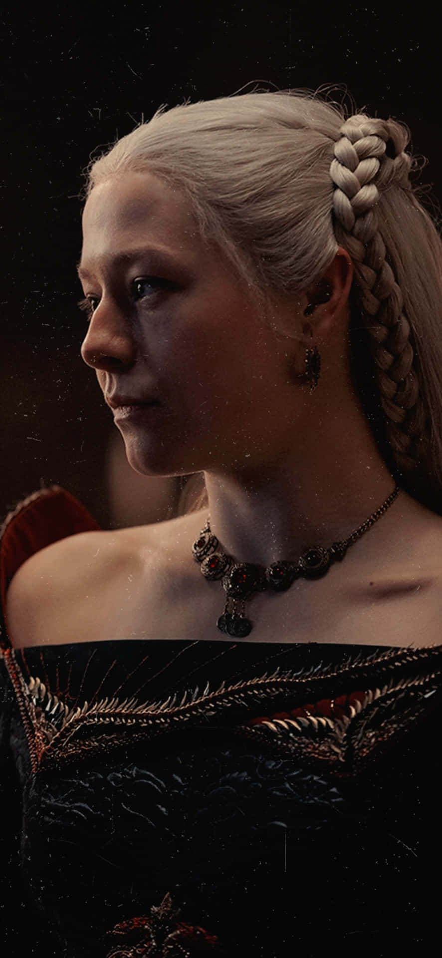 Rhaenyra Targaryen Side Profile Wallpaper