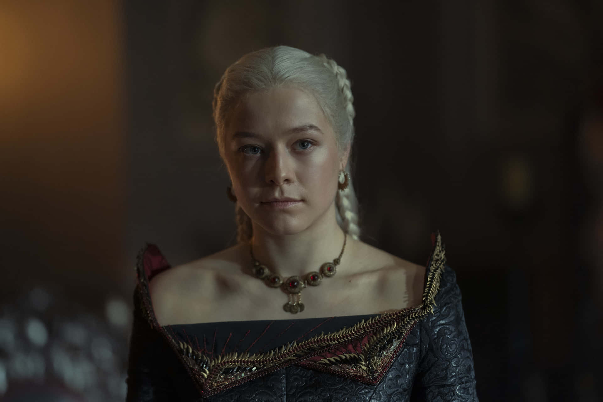 Rhaenyra Targaryen Wearing Necklace Wallpaper