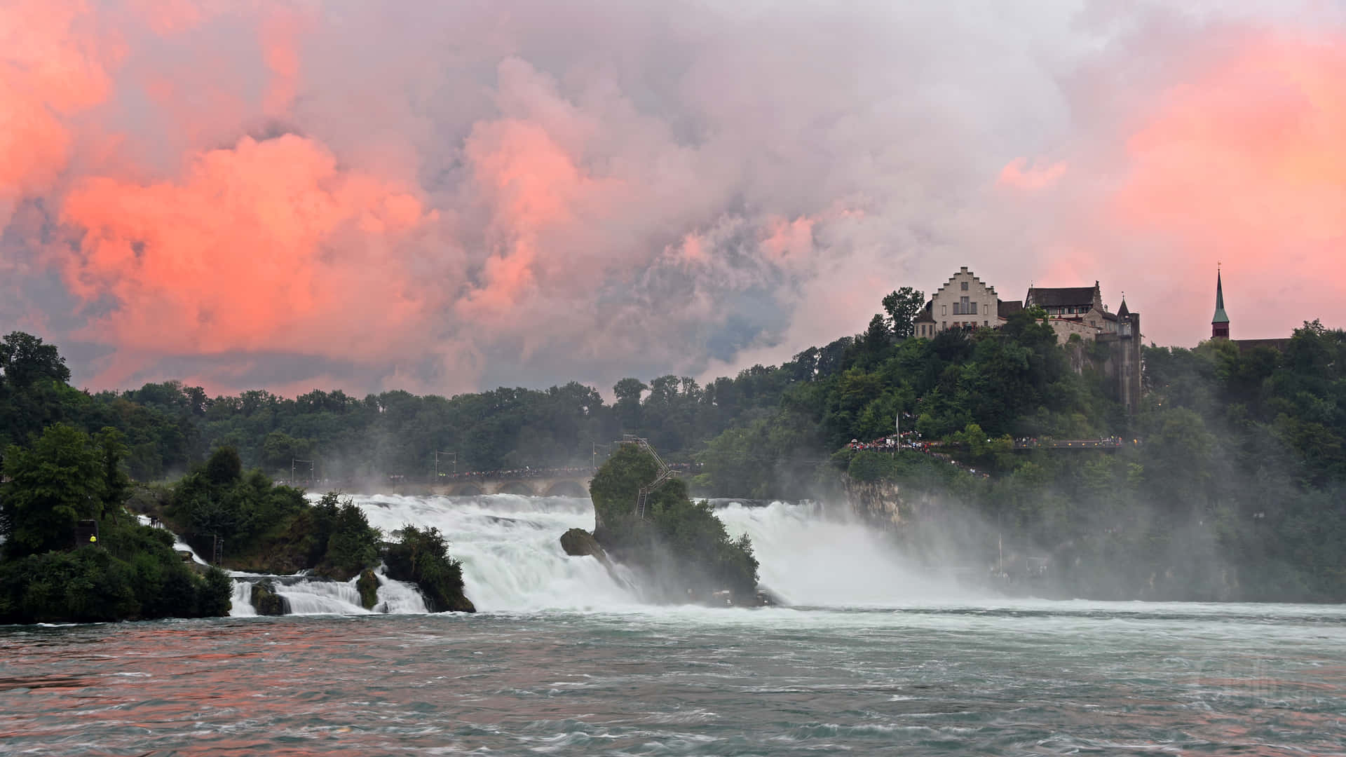 Rhine Falls Sunset Schaffhausen Wallpaper