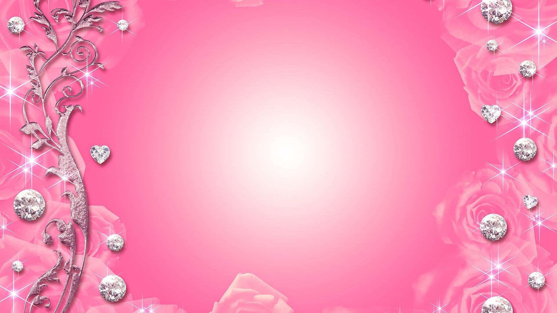 Pink Sparkles Rhinestones Background