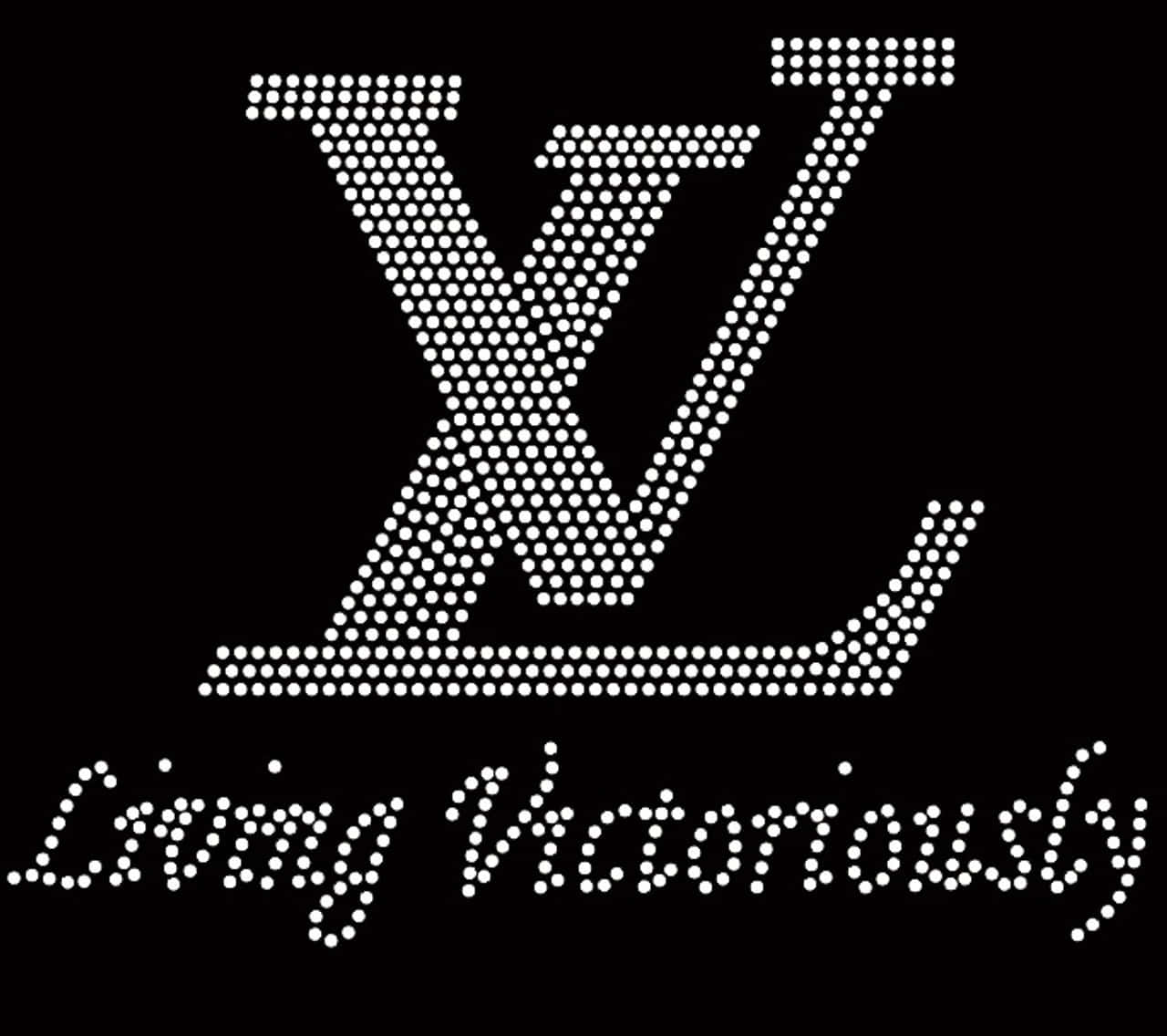 Louis Vuitton Logo Rhinestones Background