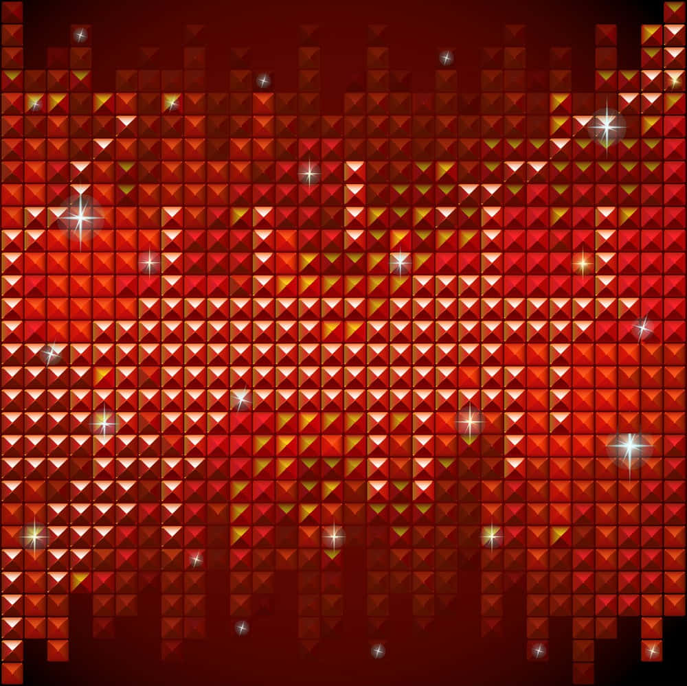 Red Sparkles Rectangular Rhinestones Background