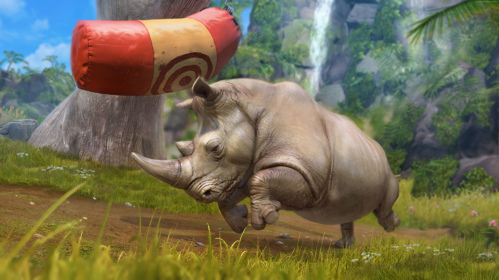 Rhinoceros Digital Illustration Wallpaper