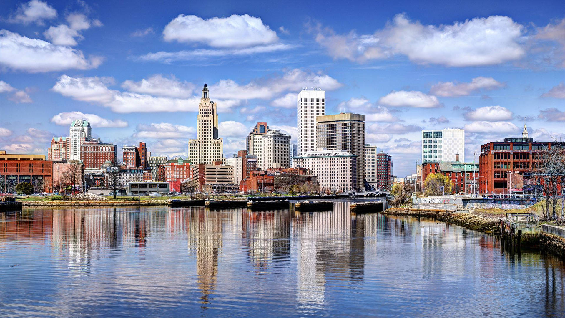 Rhode Island's Business District In The Daytime Wallpaper