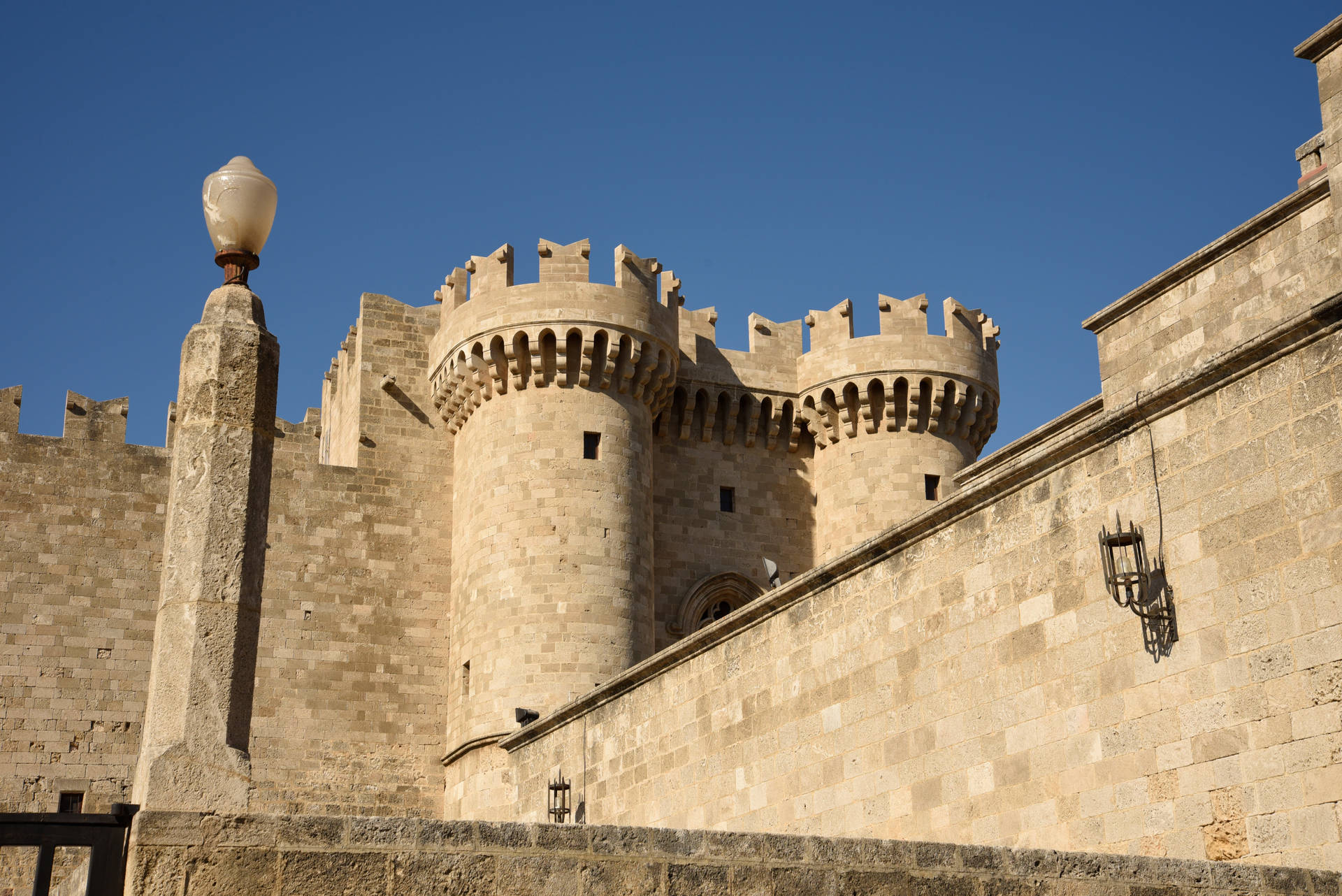 Rhodes Palace Castle Towers Picture