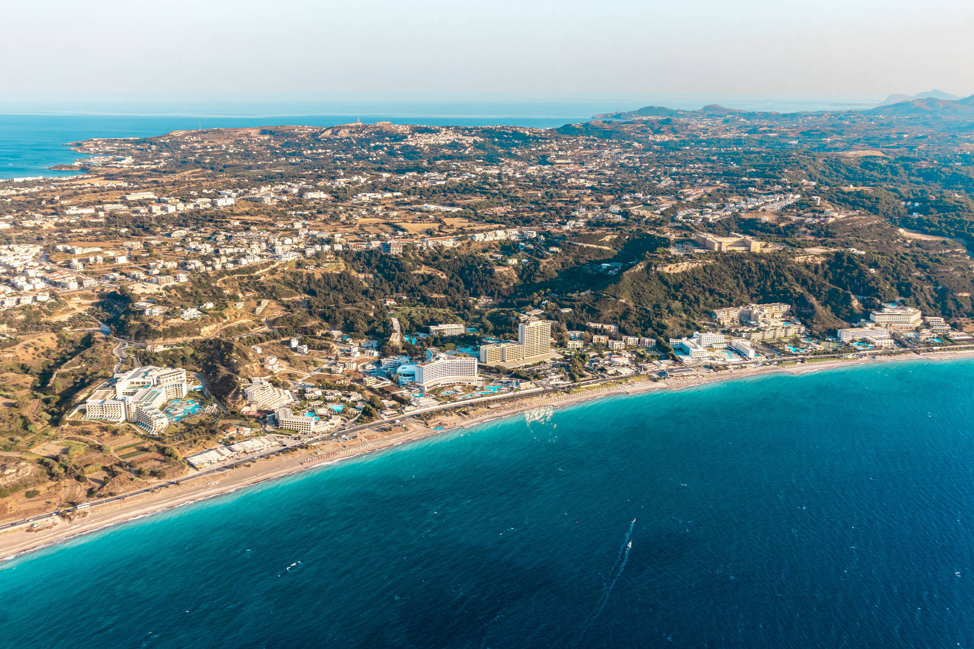 Rhodes Resorts Beaches Aerial Wallpaper