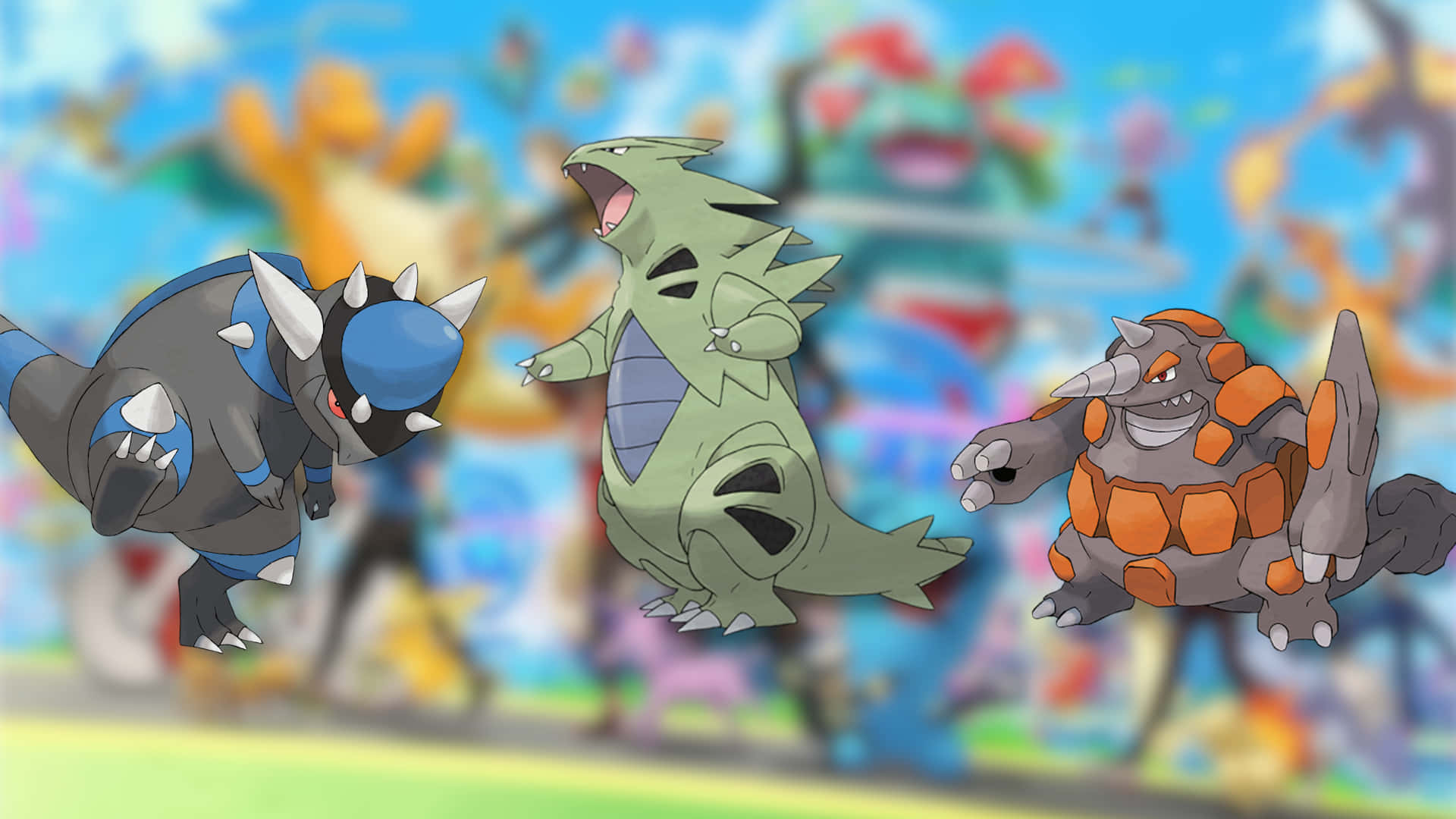 Rhyperior And Rock Type Wallpaper