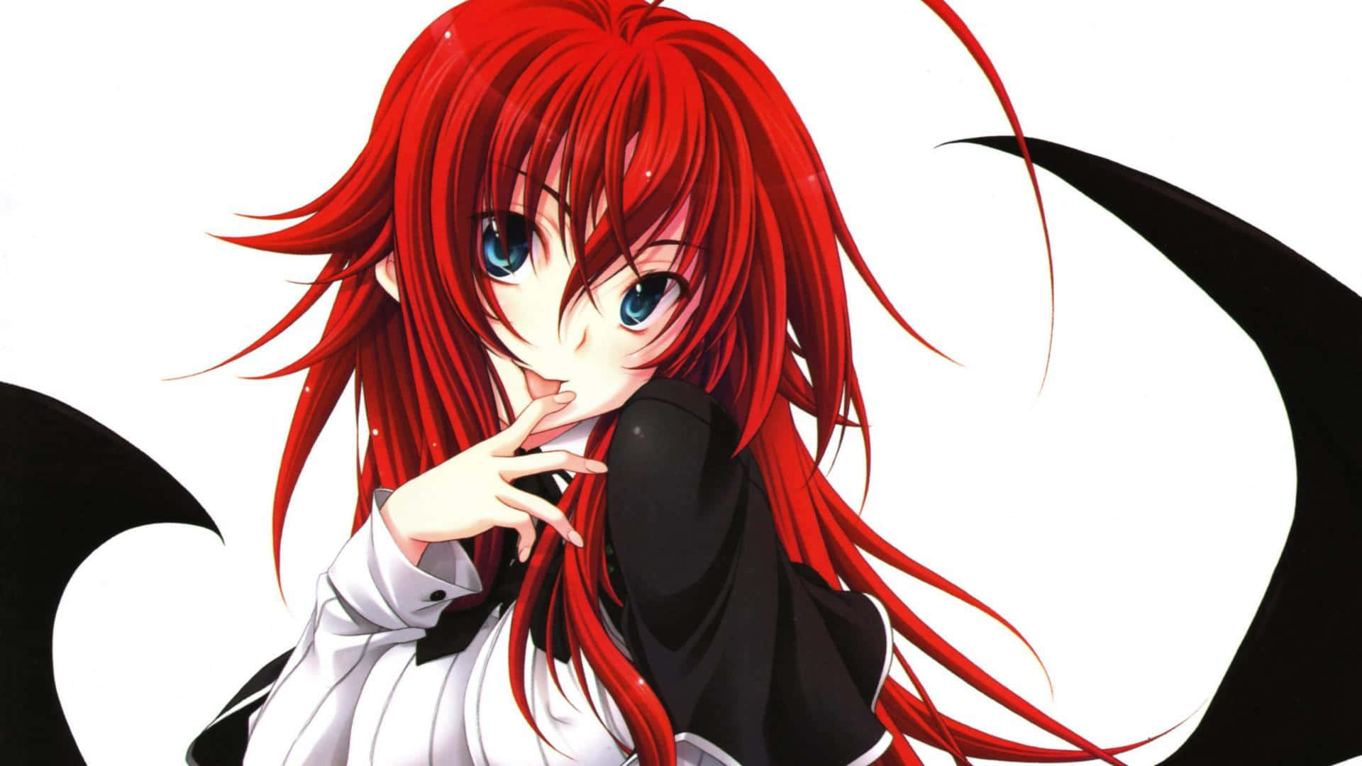 Rias Gremory in a Charming Pose Wallpaper