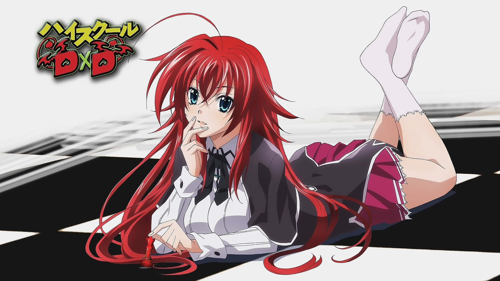 Lasensacional Rias Gremory Adoptando Una Pose Seductora Fondo de pantalla