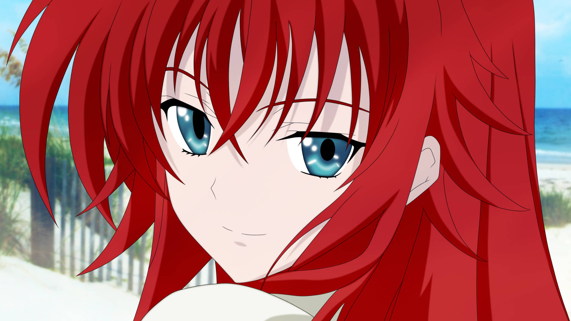 Rias Gremory Close-Up High School DxD Anime Tapet Wallpaper