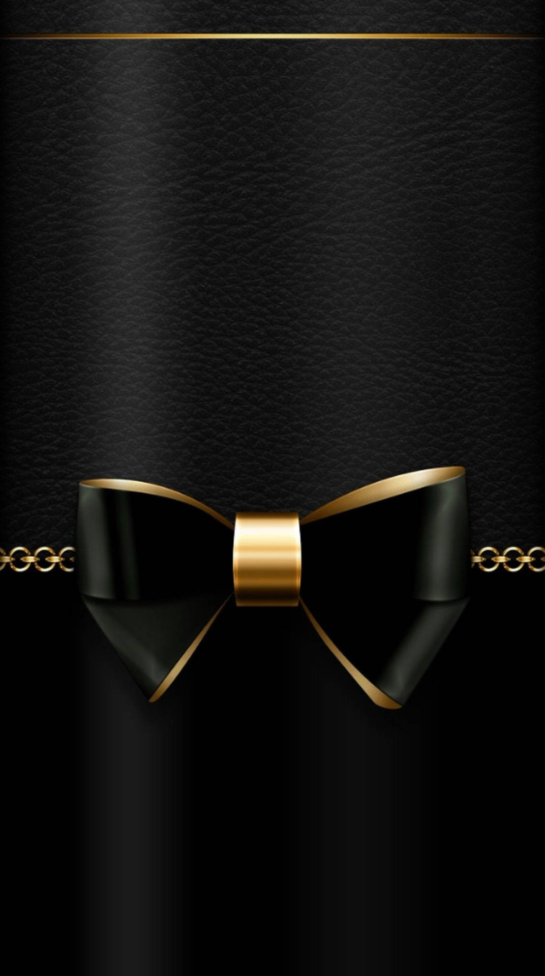Ribbon Black And Gold iPhone Wallpaper