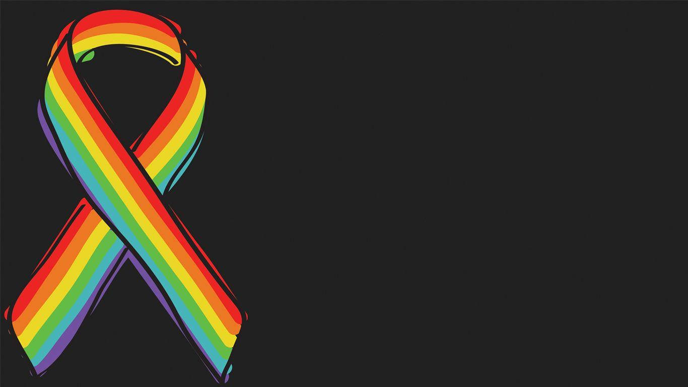 Ribbon In Queer Hue Wallpaper