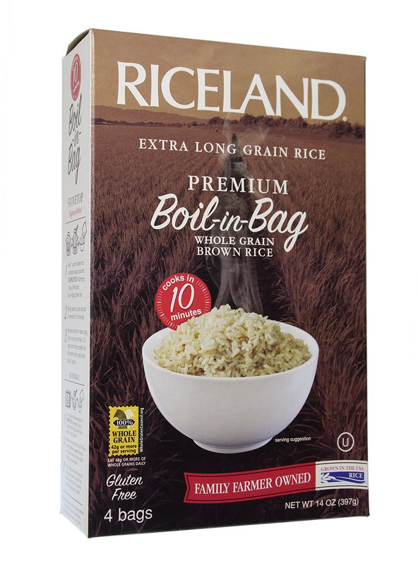 Riceland Extra Long Grain Brown Rice Packaging PNG