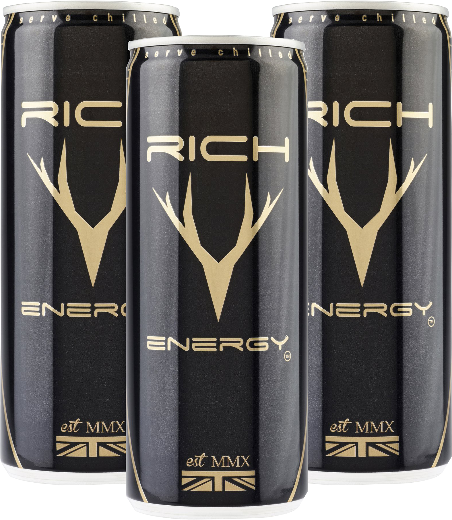 Rich Energy Drink Cans PNG