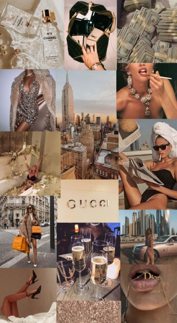 Rich Girl Aesthetic Collage.jpg Wallpaper