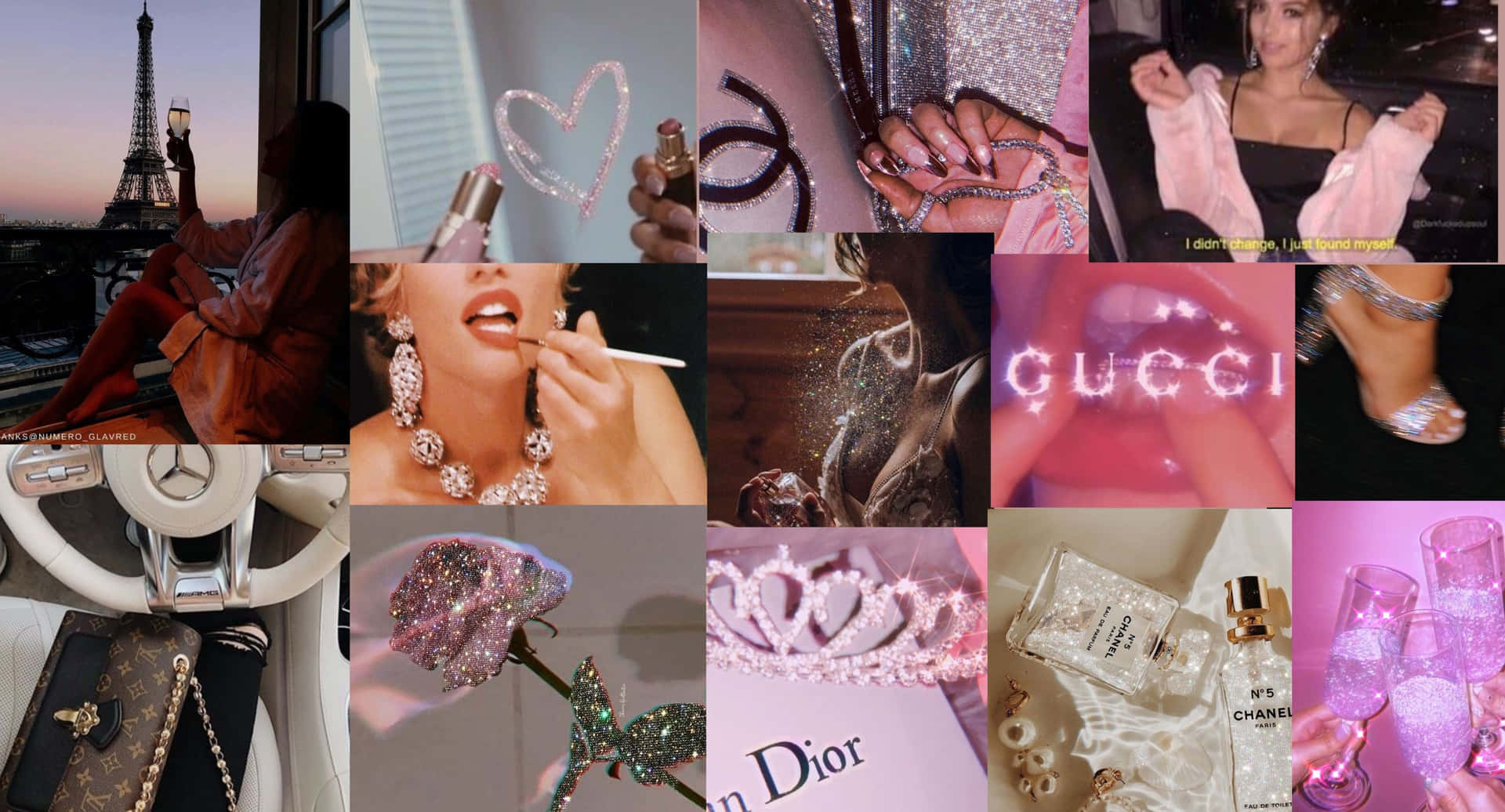 Rich Girl Aesthetic Collage Wallpaper