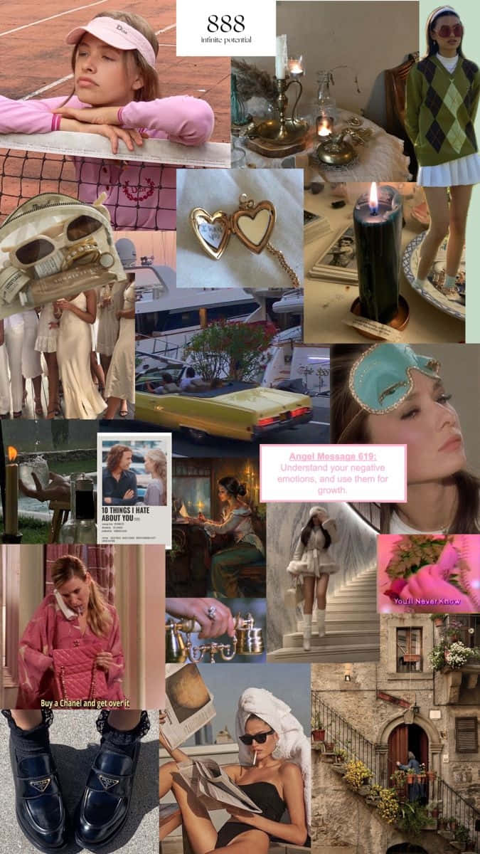 Rich Girl Aesthetic Collage Wallpaper