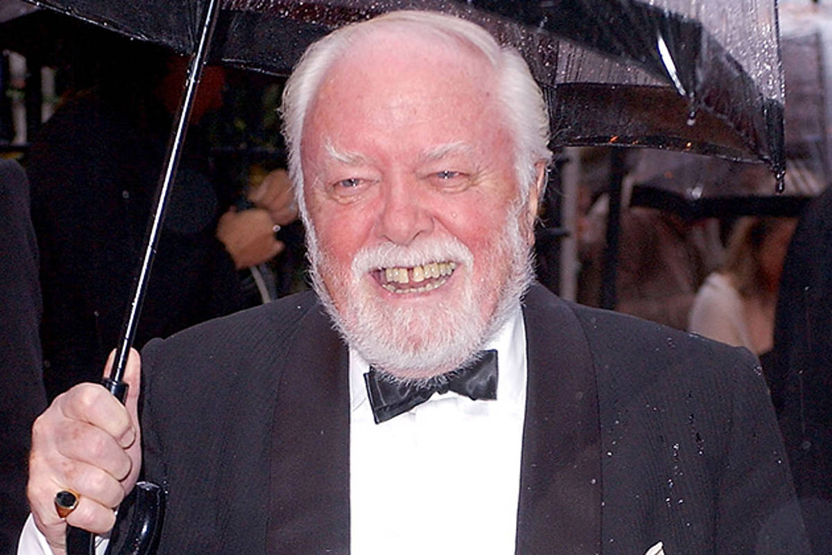Richard Attenborough Holding Umbrella Wallpaper