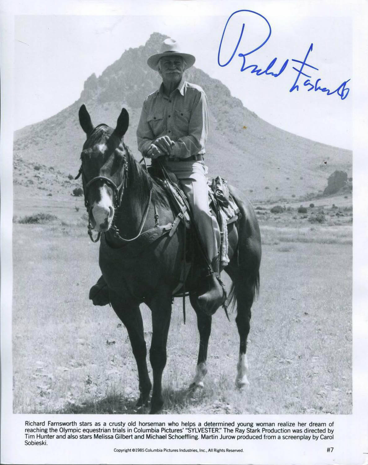 Richard Farnsworth Riding Horse Cowboy Black And White Wallpaper
