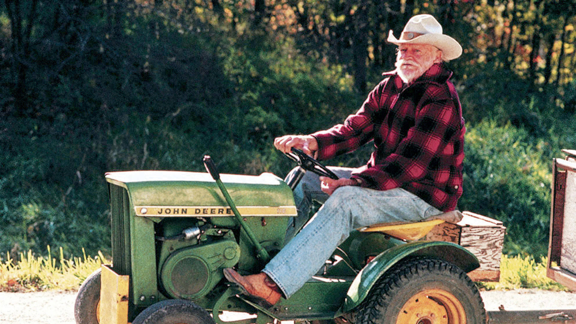 Richard Farnsworth rider traktor. Wallpaper