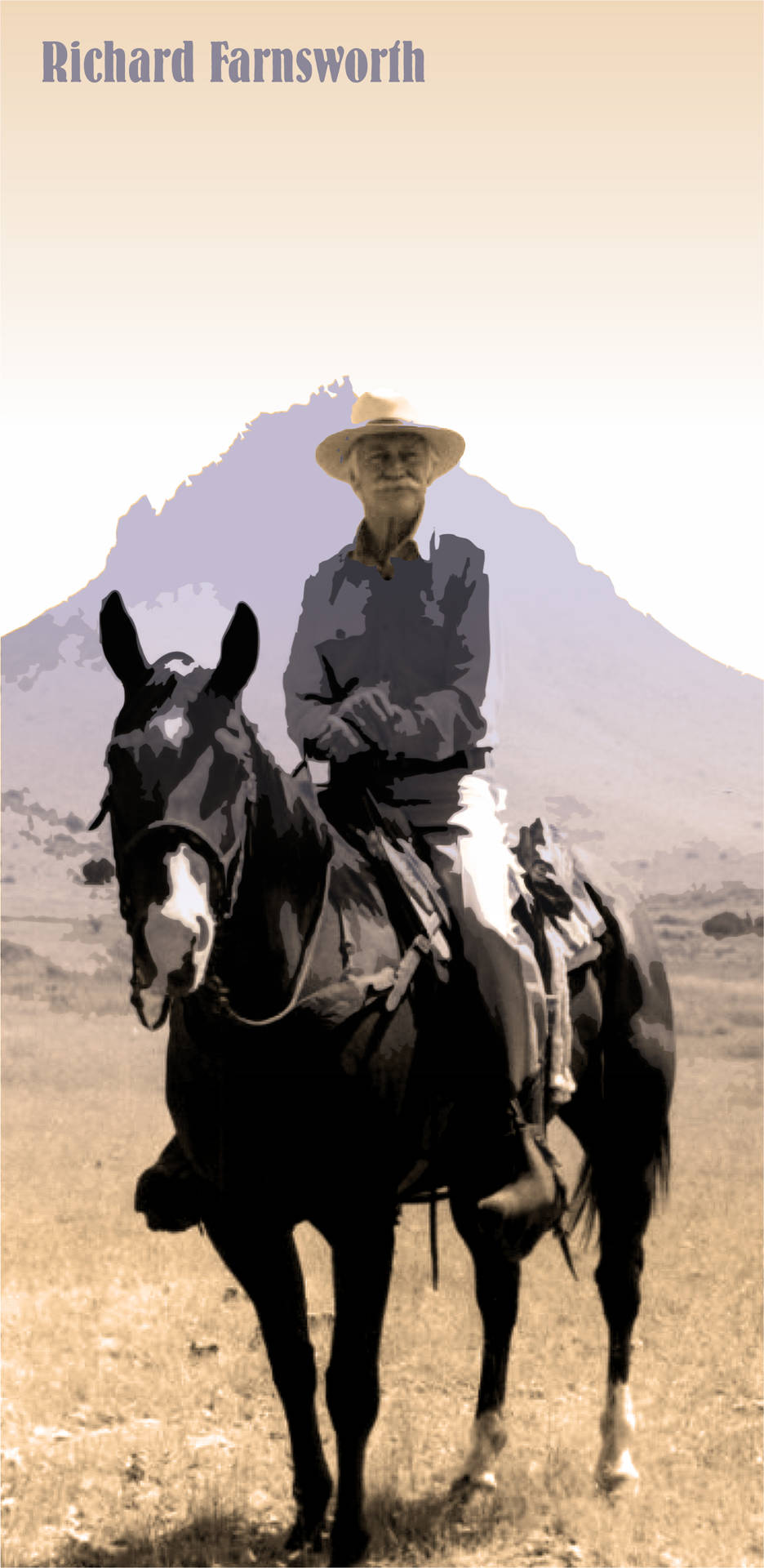 Richard Farnsworth Vintage Æstetisk Hest Cowboy Iphone Wallpaper Wallpaper