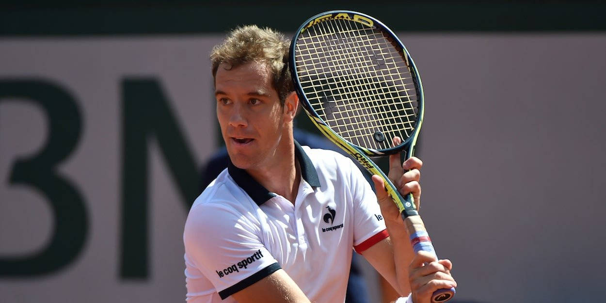Richard Gasquet Intensely Focused on the Match Wallpaper