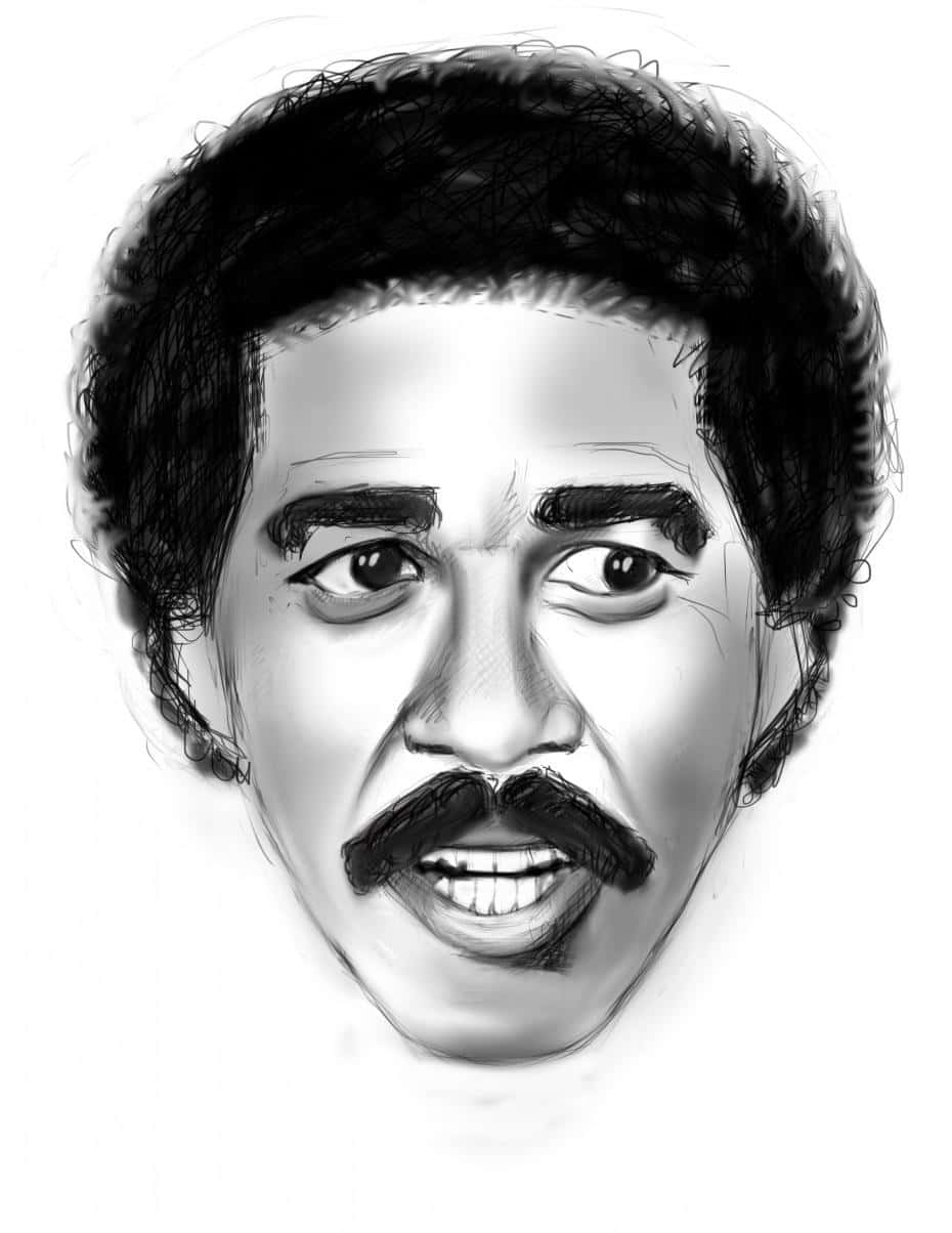 Comedian Richard Pryor Poses In The 1970s Wallpaper