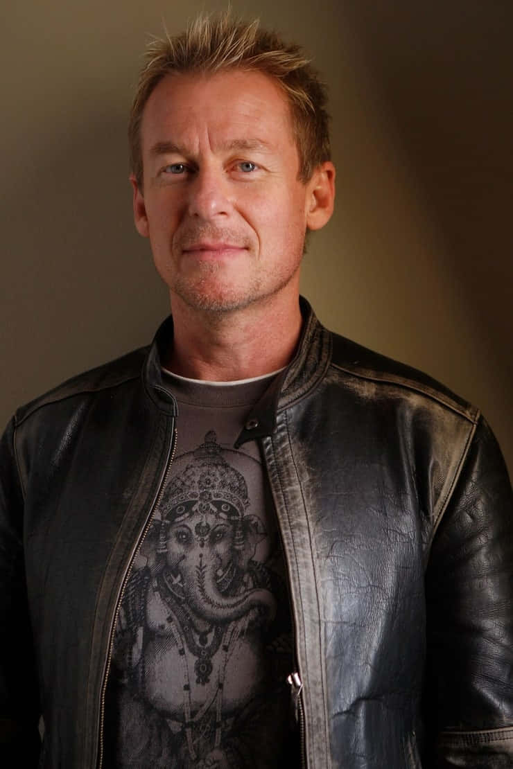 Richard Roxburgh Leather Jacket Portrait Wallpaper