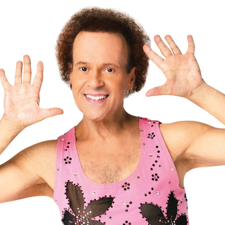 Richard Simmons Energetic Pose Wallpaper