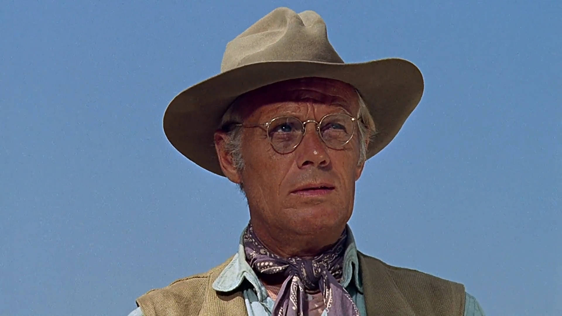 Richard Widmark With Cowboy Hat And Spectacles Wallpaper