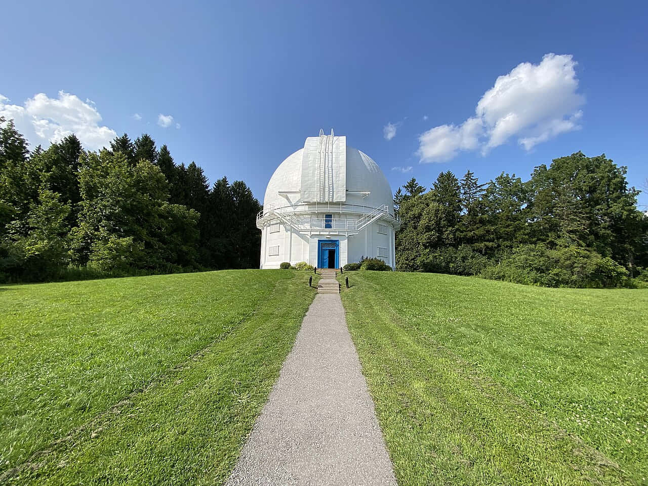 Exterieur Van Richmond Hill Observatorium Koepel Achtergrond