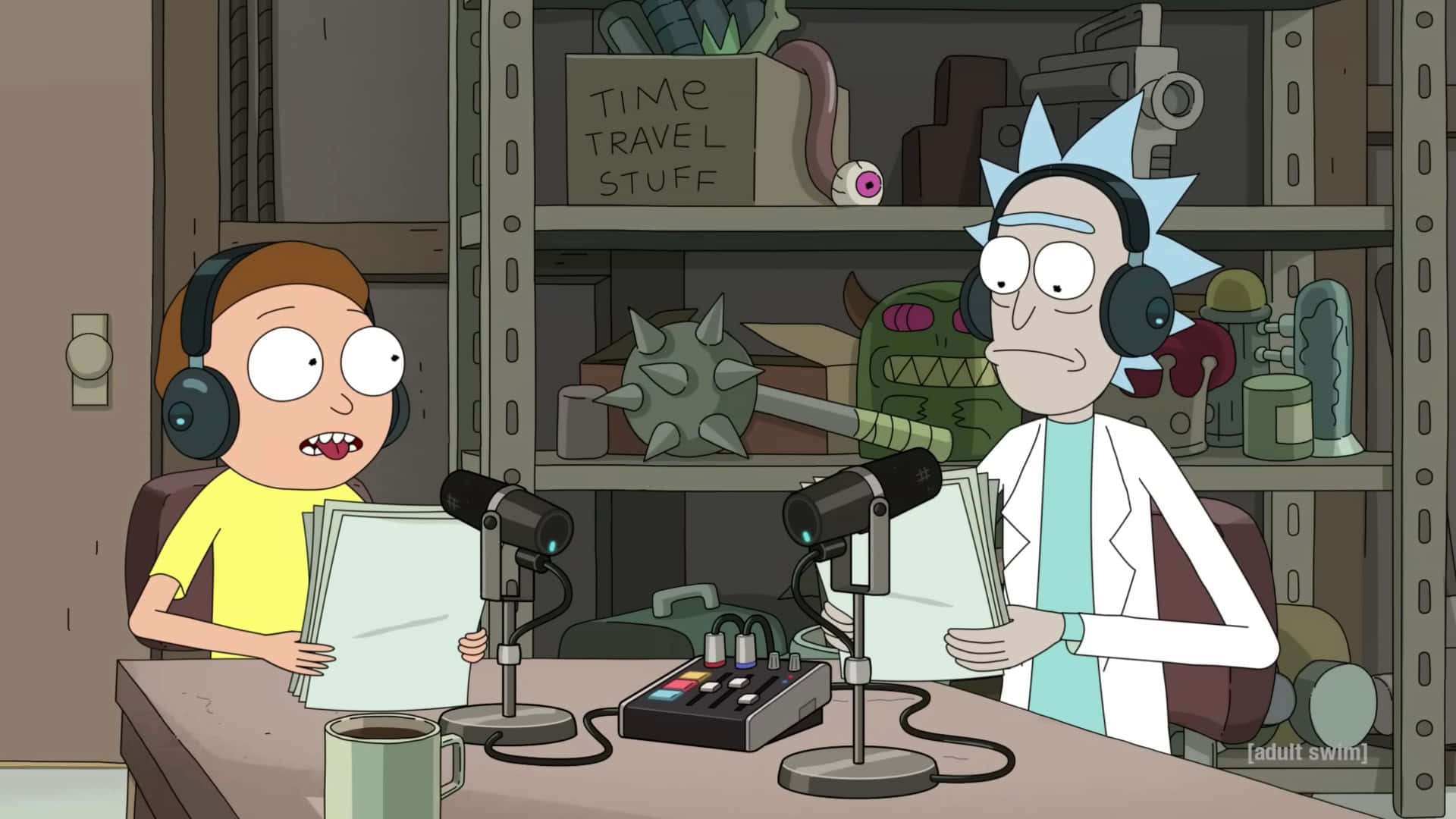 Podcastenrick And Morty 1920x1080. Wallpaper