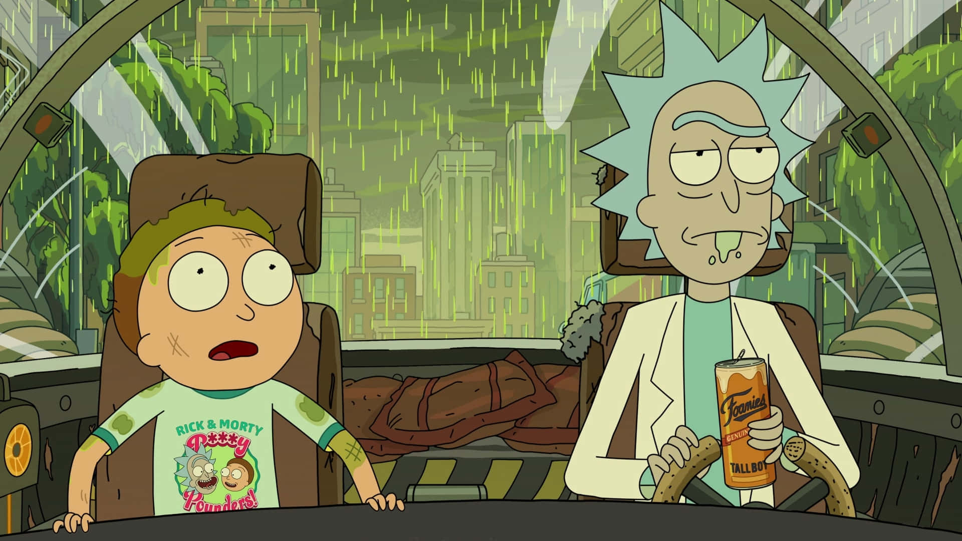 Rick og Morty fra et af de sjoveste animerede shows på tv. Wallpaper