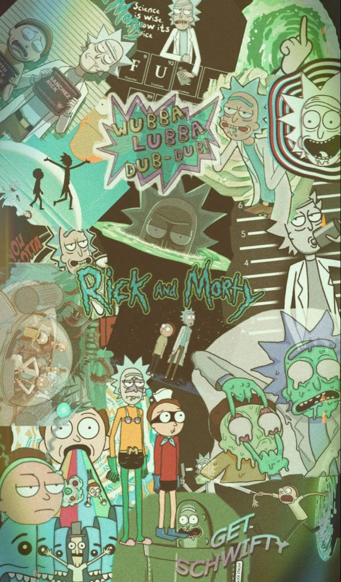 Rick og Morty Adventure iPhone-tapet: Nyd fornøjelsen af at være en del af det uendelige tv-eventyr, Rick og Morty, med dette interaktive eventyr-tapet til iPhone. Wallpaper