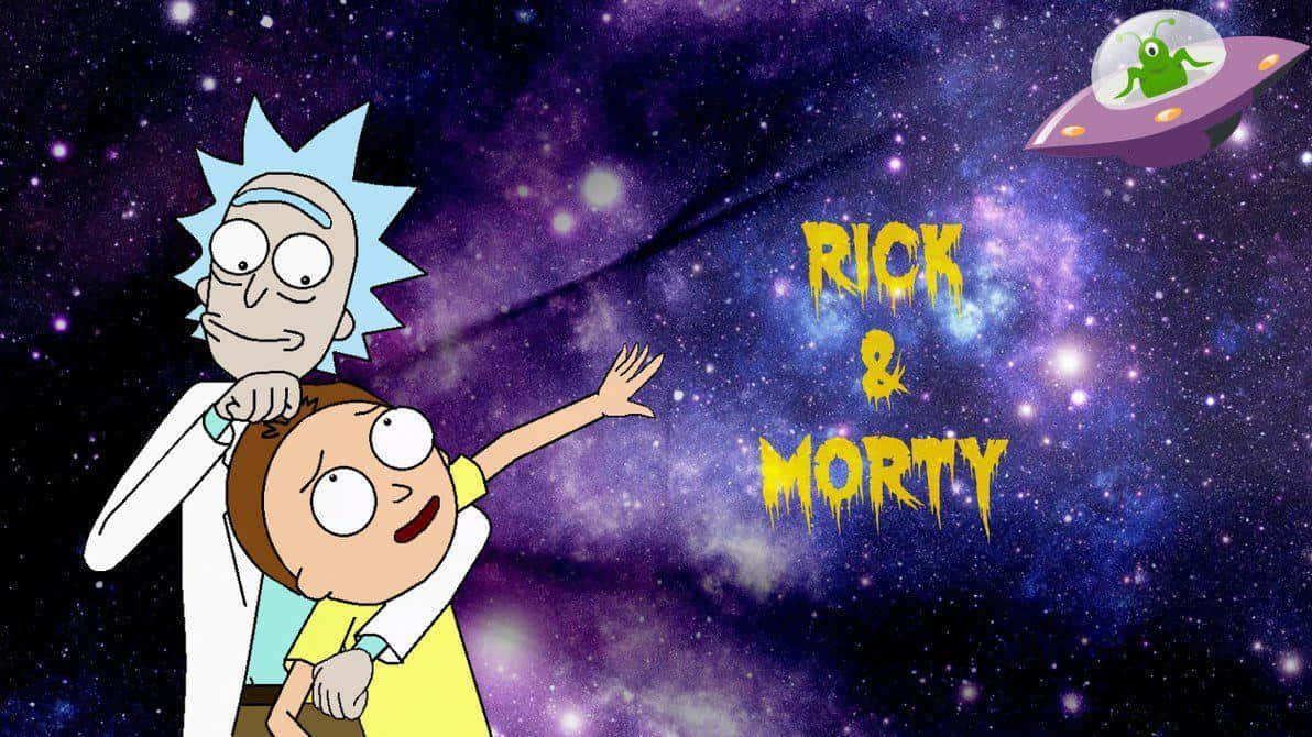 Rick And Morty Kosmiske Baglande Tapet Wallpaper