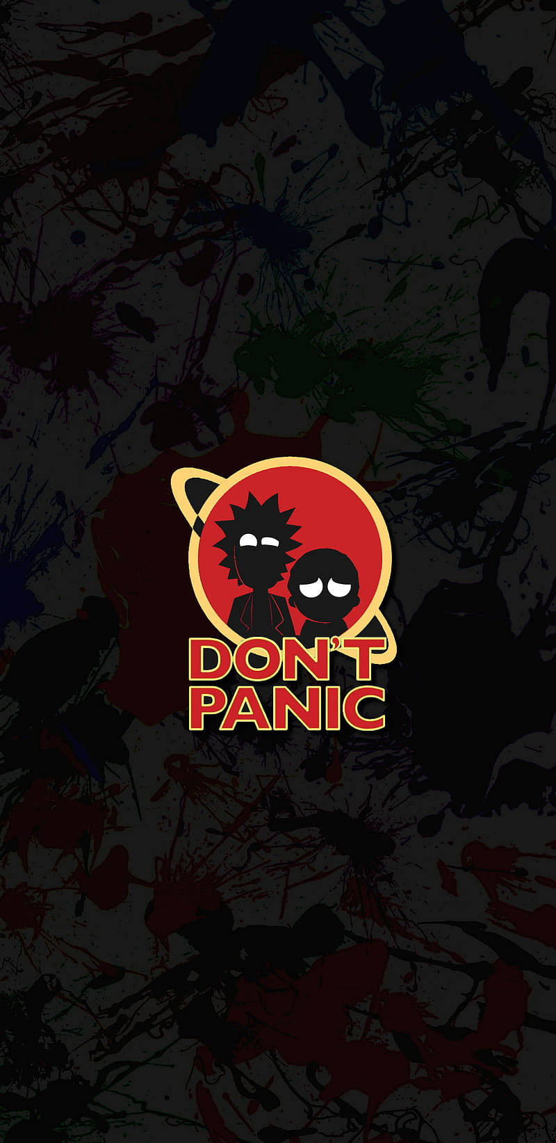 Rick And Morty Don’t Panic Mobile Wallpaper