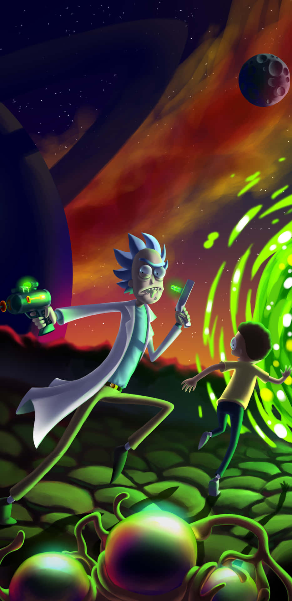 Get ready to feel the wonderful madness with Rick and Morty Fan Art. Wallpaper