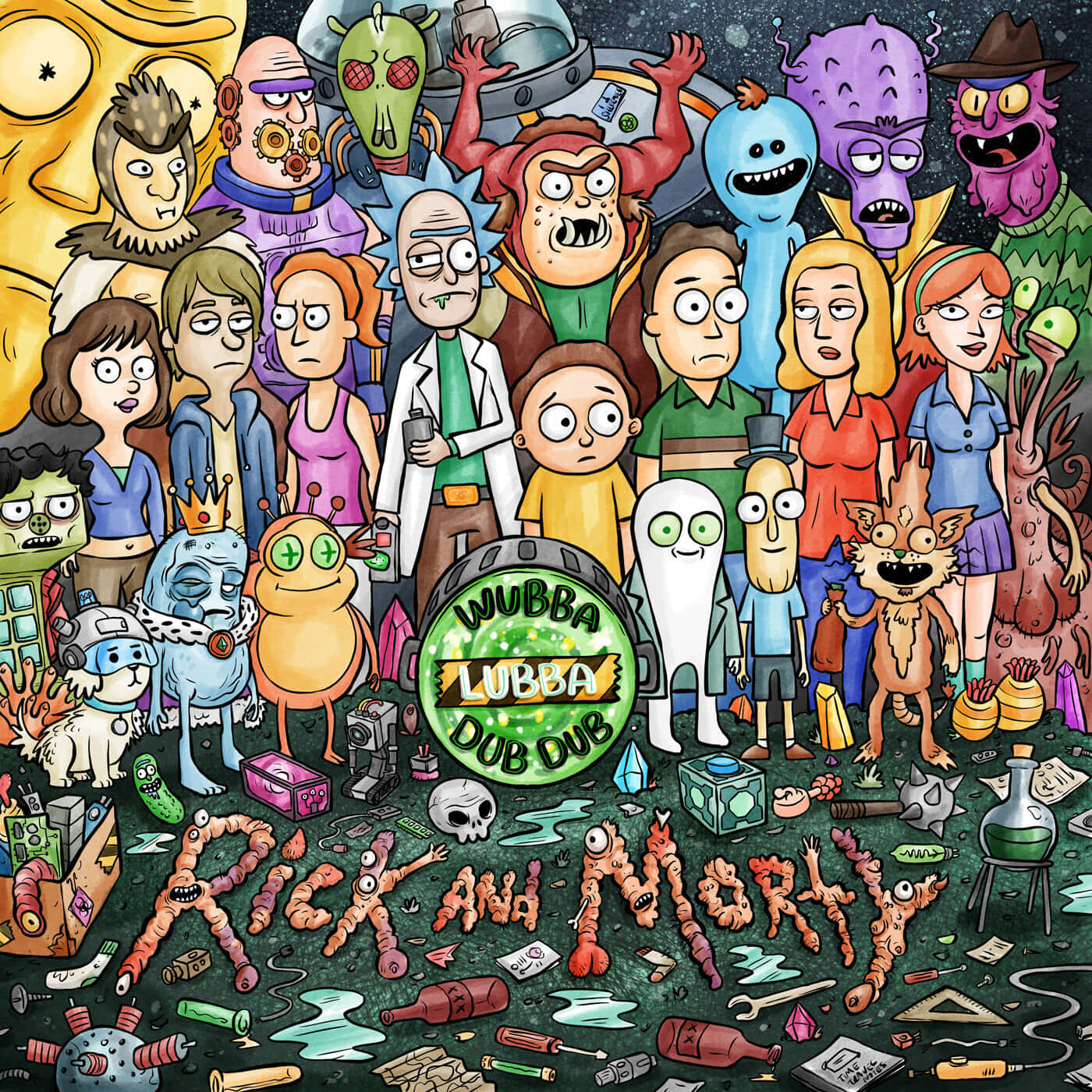 Rick And Morty Fan Art Characters Wallpaper