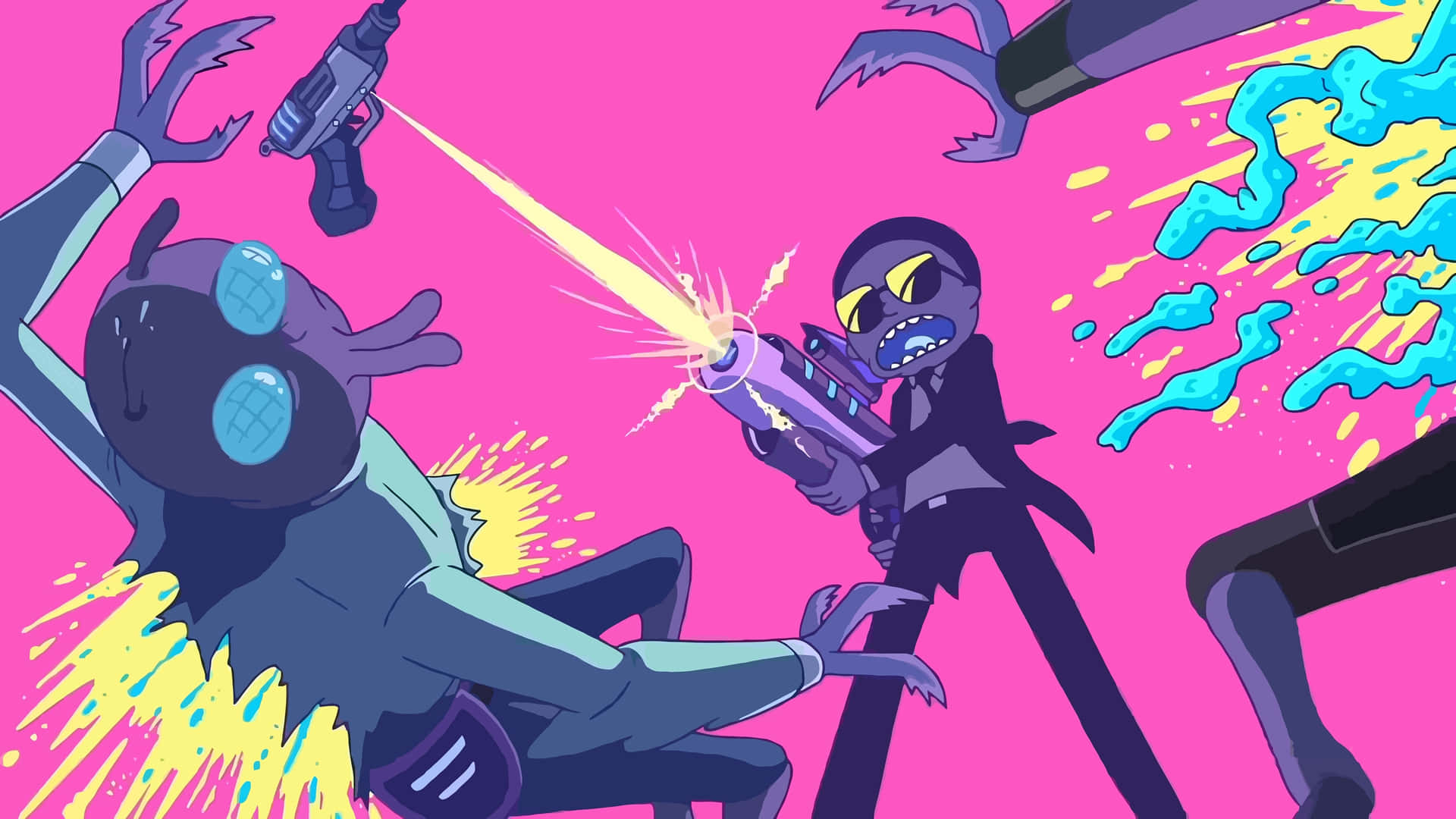 Embrace your inner Rick and Morty fan with this wild fan art Wallpaper